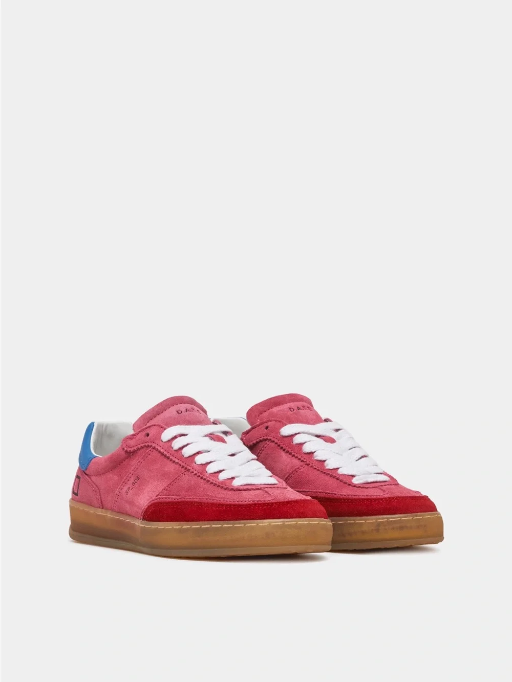 DATE Pink Suede Lace-Up Sneakers